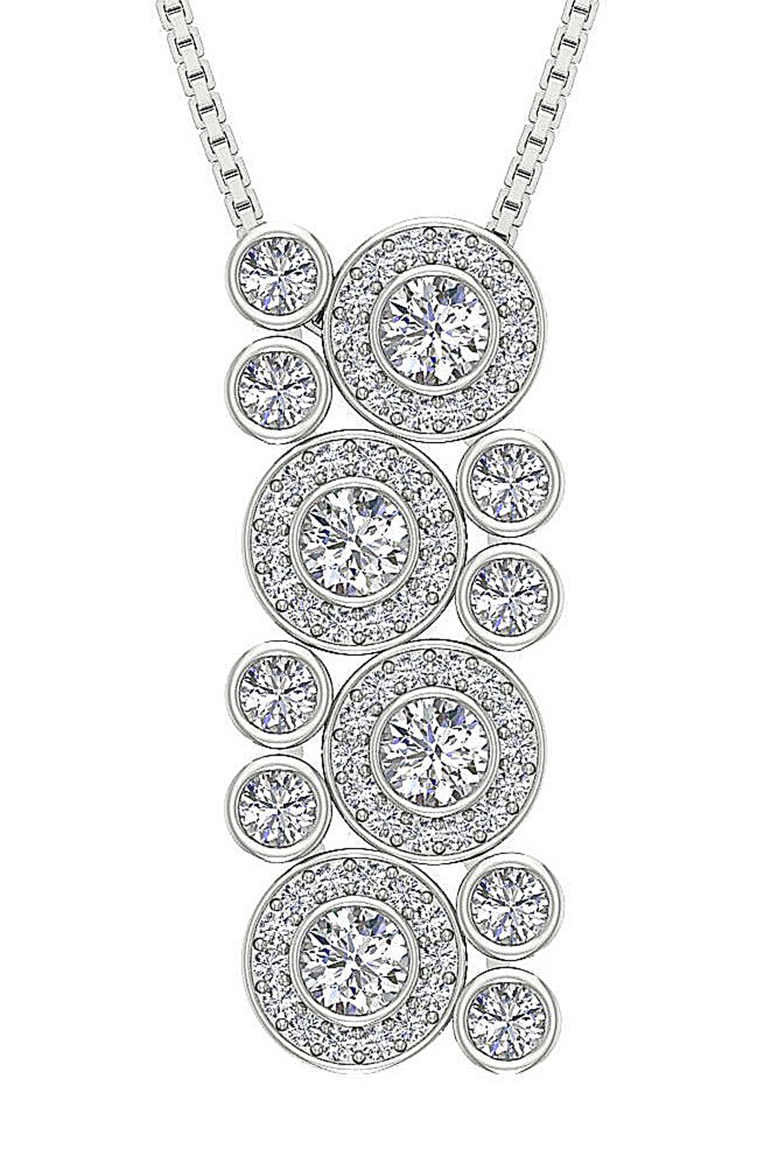 Natural Diamonds SI1/I1 G 1.55 Carat Designer Fashion Pendants 14k/18k Gold