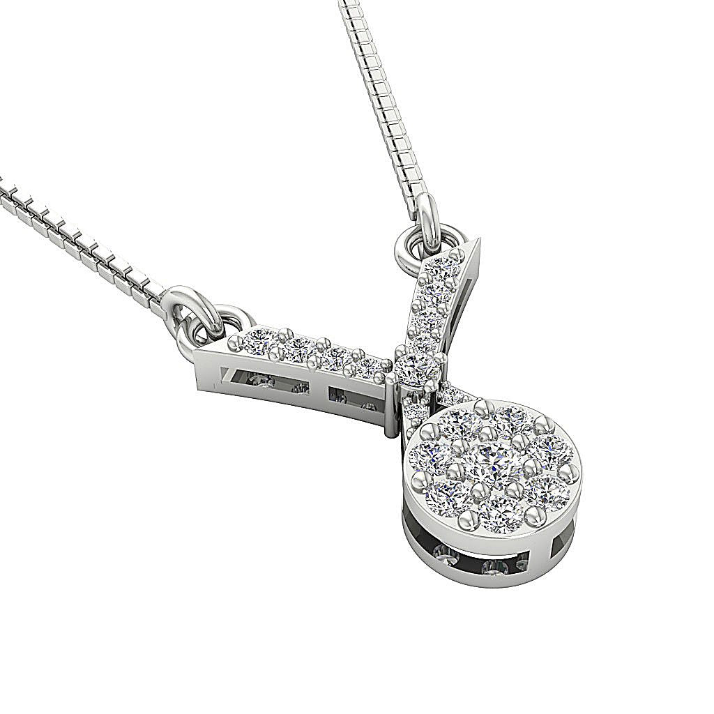 I1/SI1 G 0.40 Cart Genuine Diamond 14k/18k Solid Gold Designer Fashion Pendants