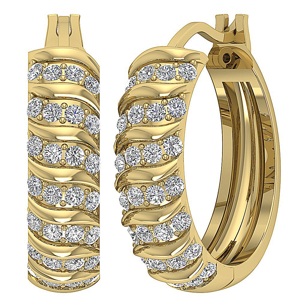 14kYellowGoldDesignerClosureEarring