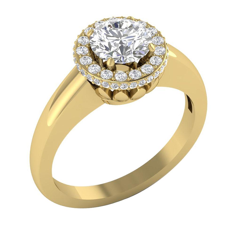 14k Rose Gold Genuine Diamond Solitaire Wedding Ring SI1 G 1.35 Ct Prong Set 10.50 MM