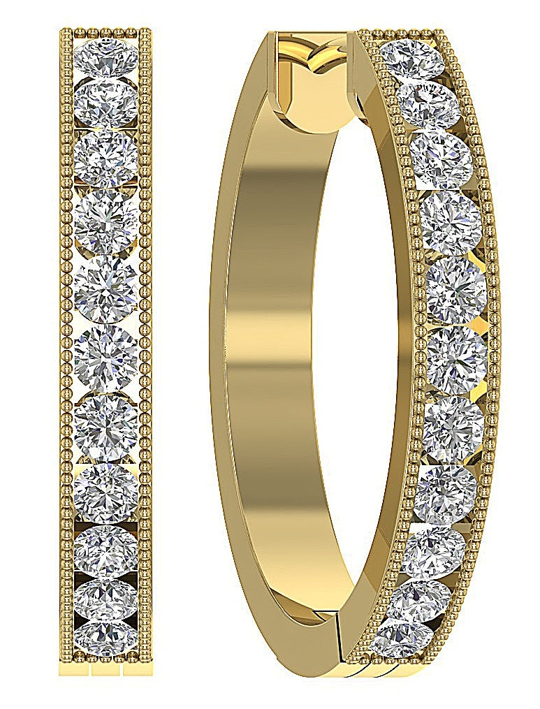 14kYellowGoldDesignerLargeHoopsEarring