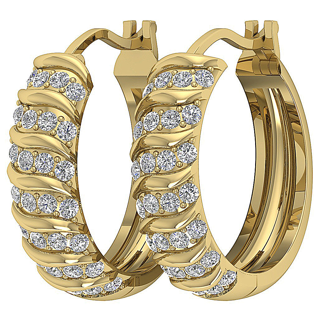 14kYellowGoldDesignerLargeClosureEarring