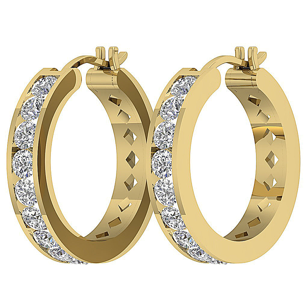 14kYellowGoldDesignerLargeClosureEarring