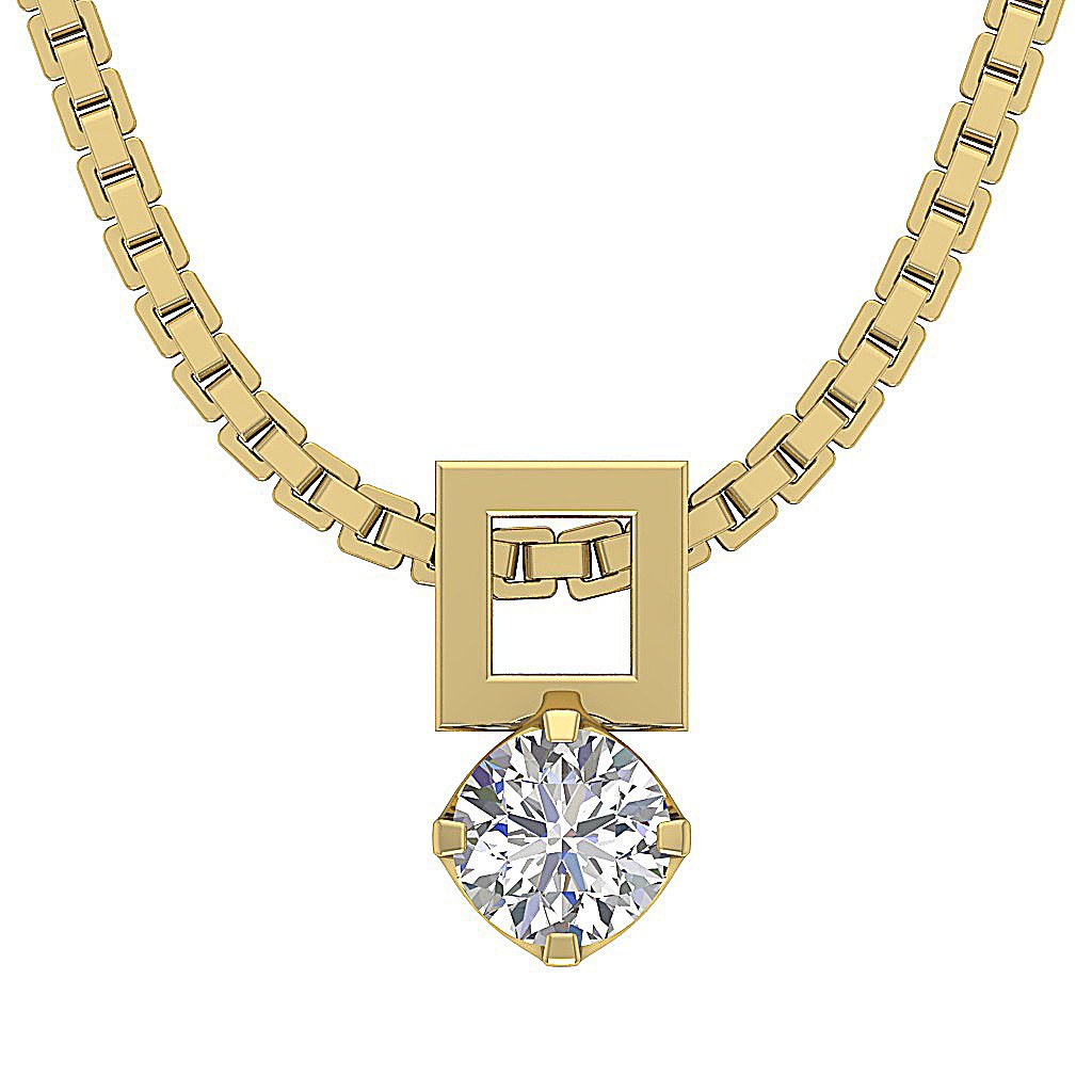 Unique Solitaire Pendants 14k/18k Gold Natural Diamond SI1/I1 G 0.30 Ct