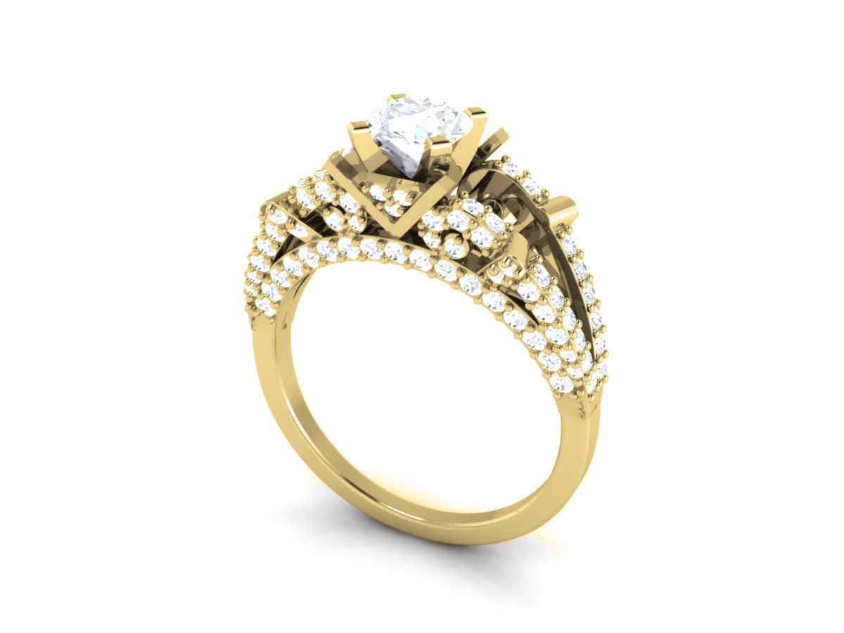 Unique Fashion Wedding Ring I1 G 1.80 Carat Genuine Diamond 14k Solid Gold