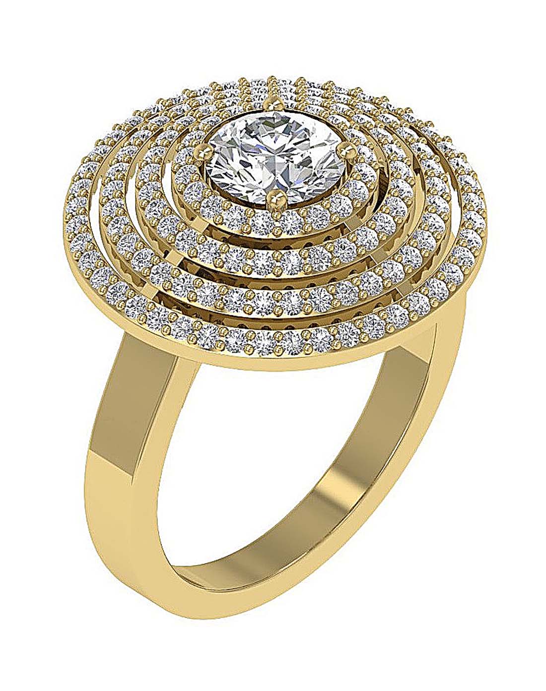 Natural Diamond Designer Right Hand Engagement Ring I1 G 2.10 Ct 14k White Yellow Rose Gold