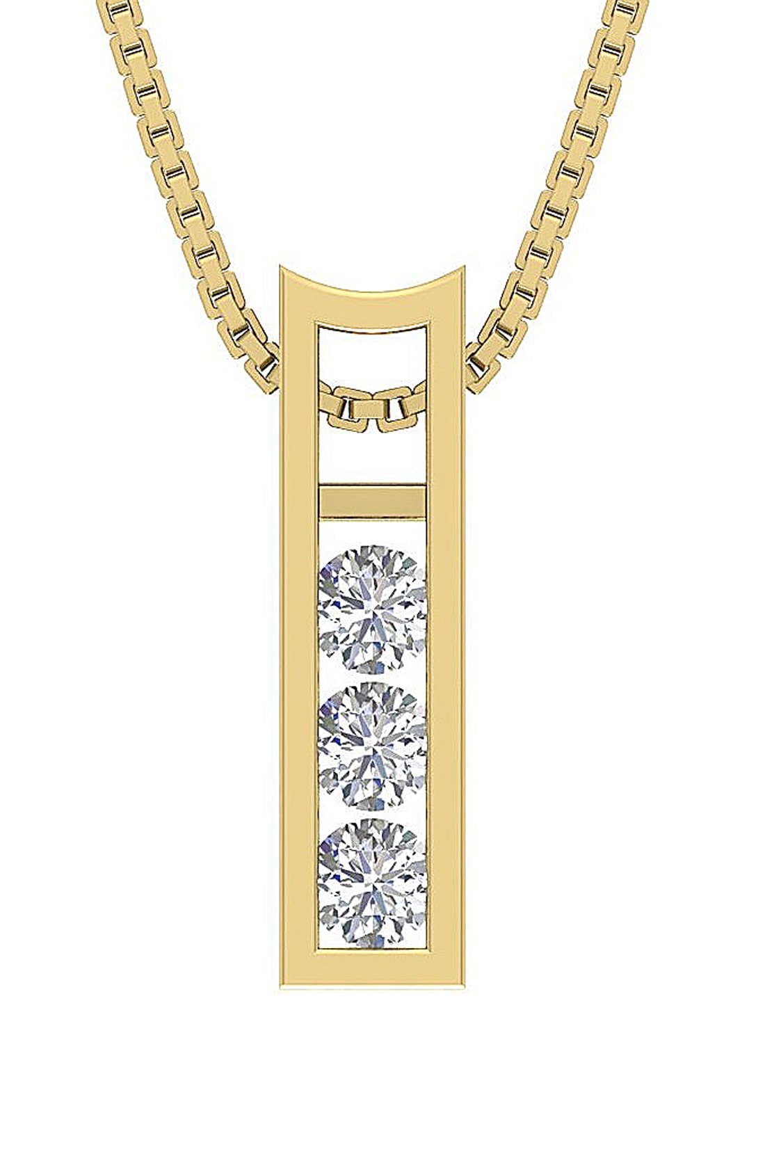 SI1/I1 G 0.50 Carat Round Diamond 14k/18k Solid Gold Designer Fashion Pendant
