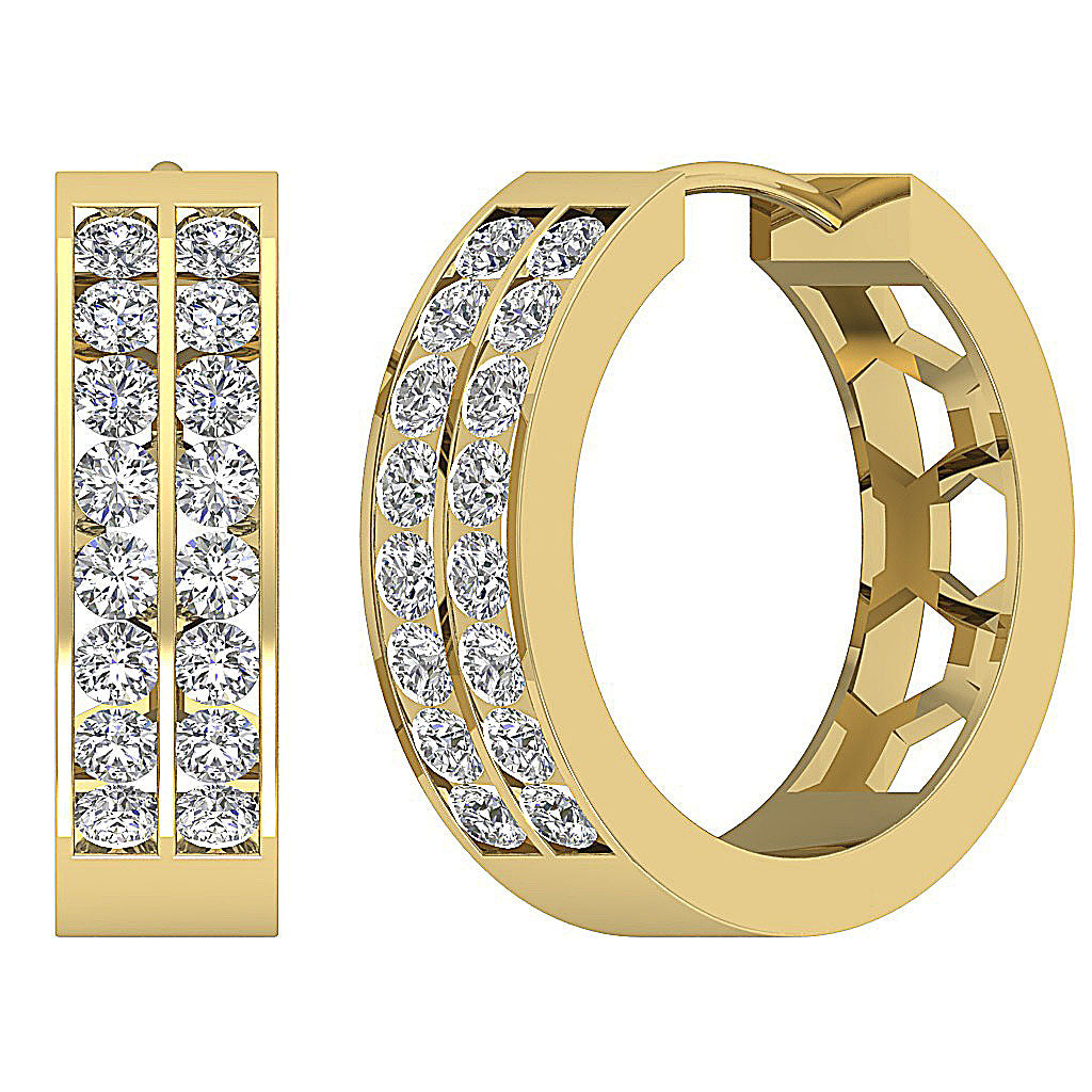 14kRoseGoldGenuineCutDiamondEarring