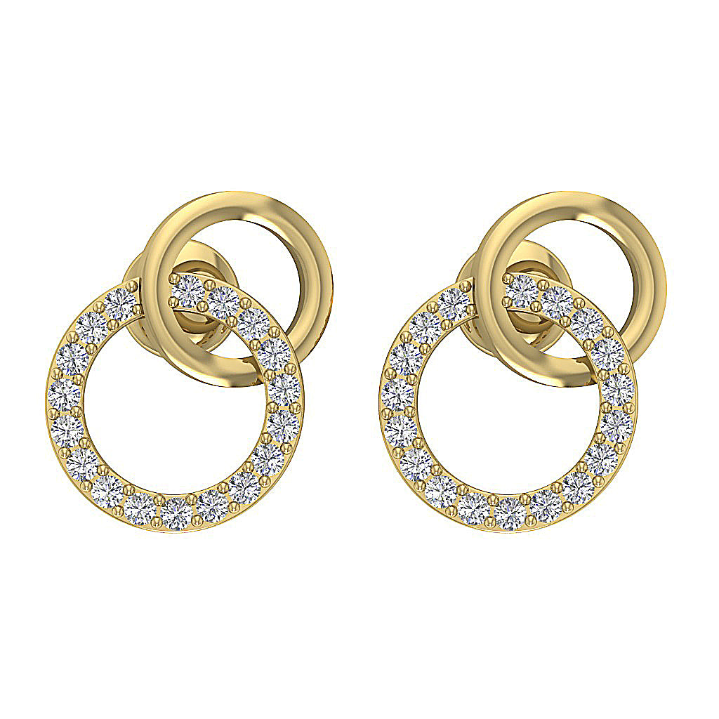 14kYellowGoldRoundDiamondEarring
