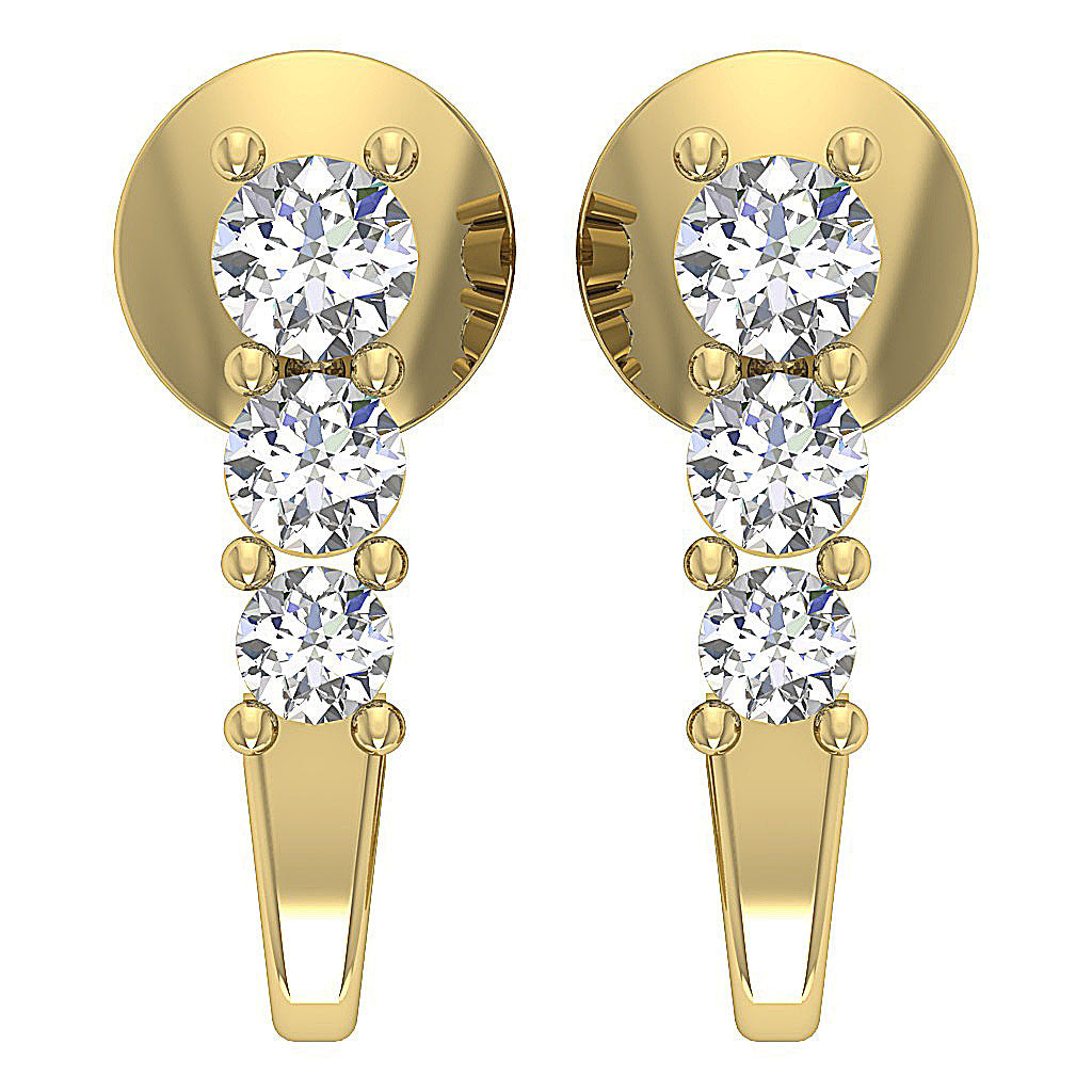 14kYellowGoldRoundDiamondEarring