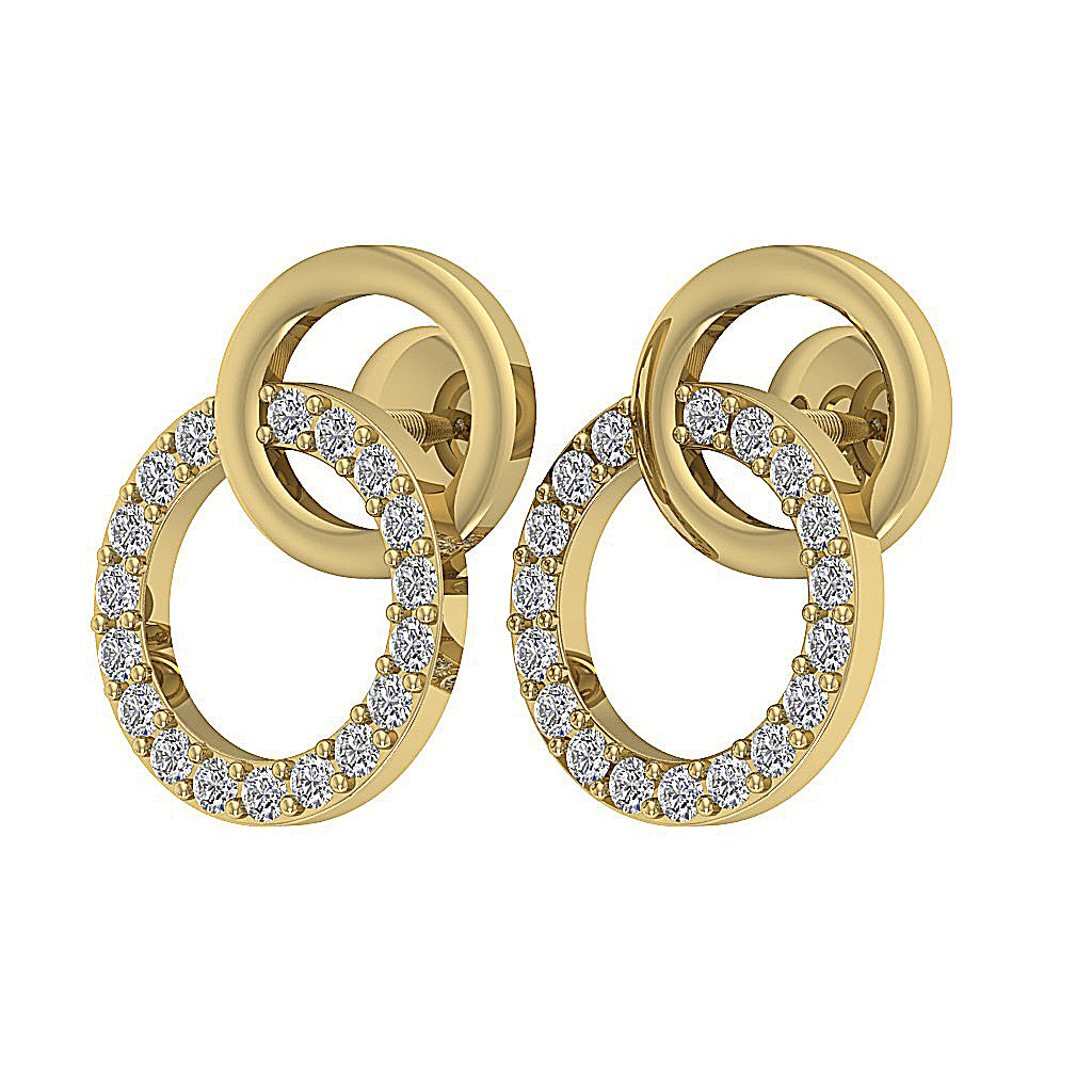 14kYellowGoldGenuineDiamondEarring