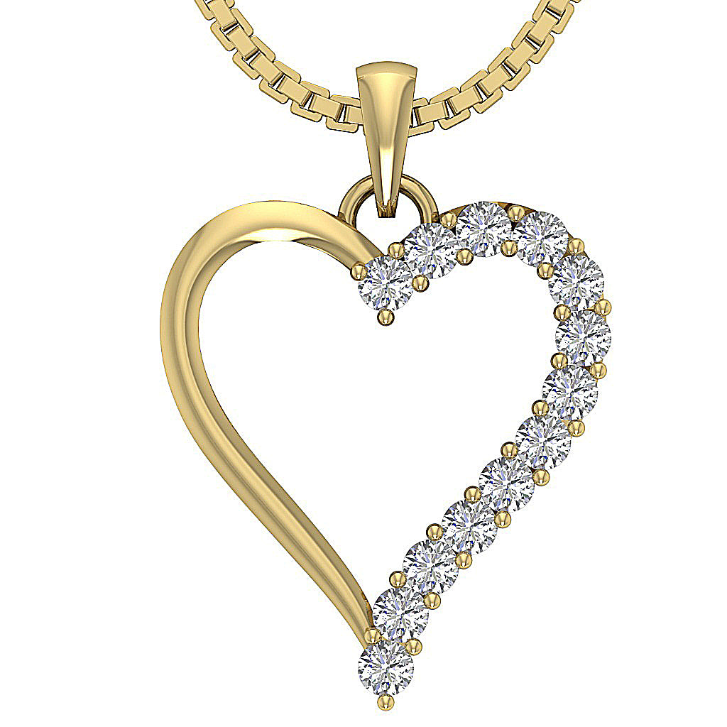 14kYellowGoldRoundDiamondPendant