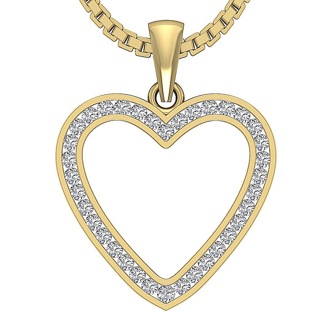 14kYellowGoldRoundDiamondPendant