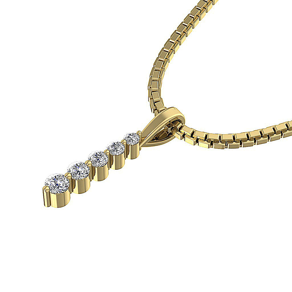 14kYellowGoldNaturalDiamondJourneyPendant