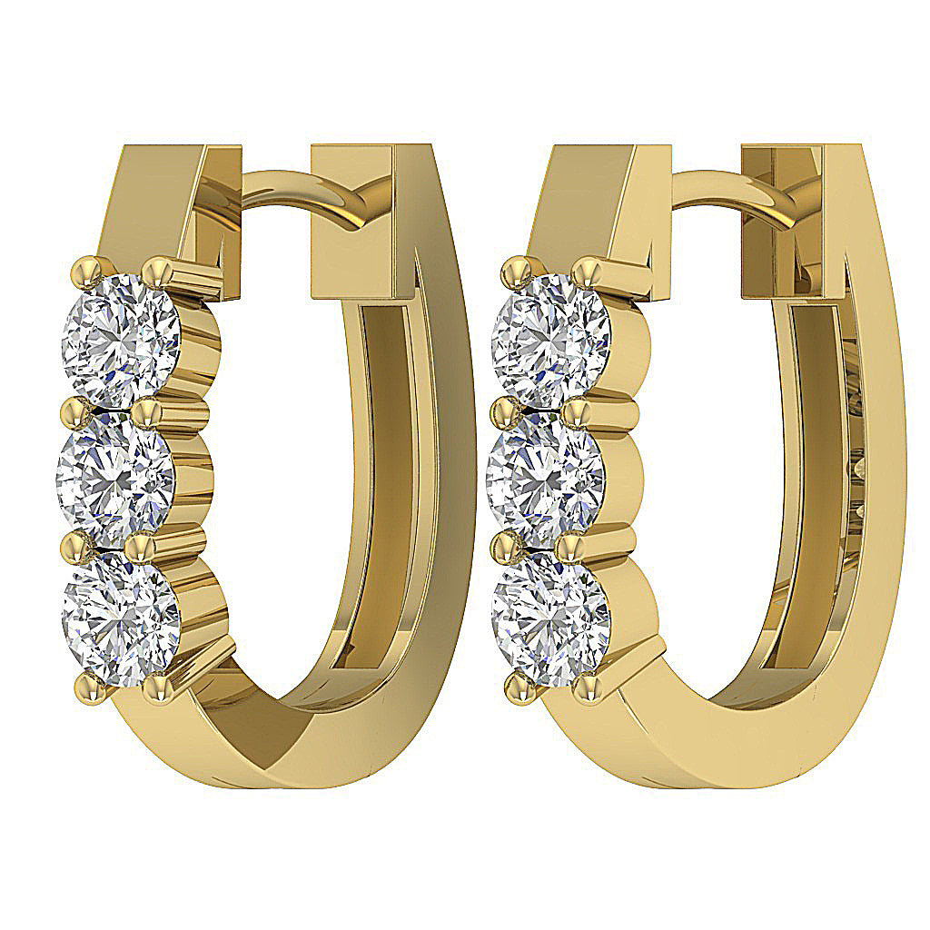 14kYellowGoldGenuineCutDiamondEarring