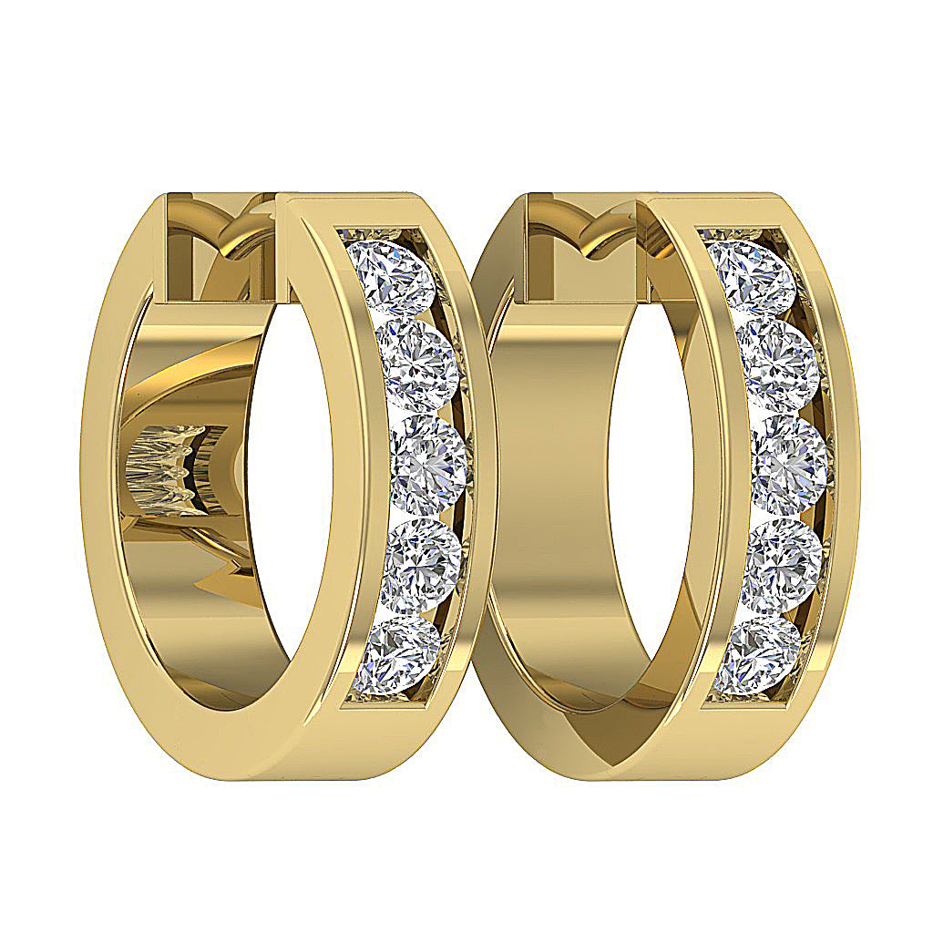 14kYellowGoldGenuineCutDiamondEarring