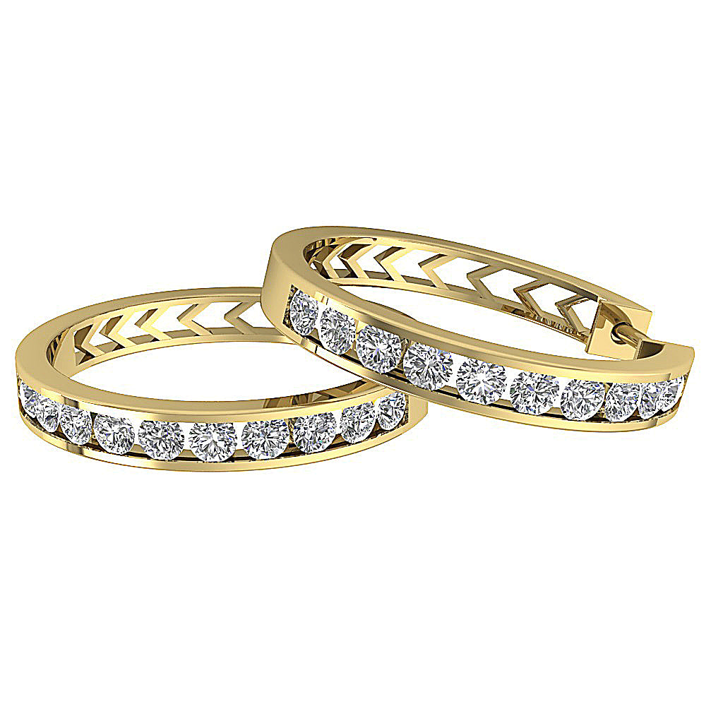14kYellowGoldGenuineCutDiamondEarring