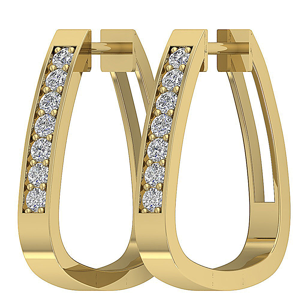 14kYellowGoldGenuineCutDiamondEarring