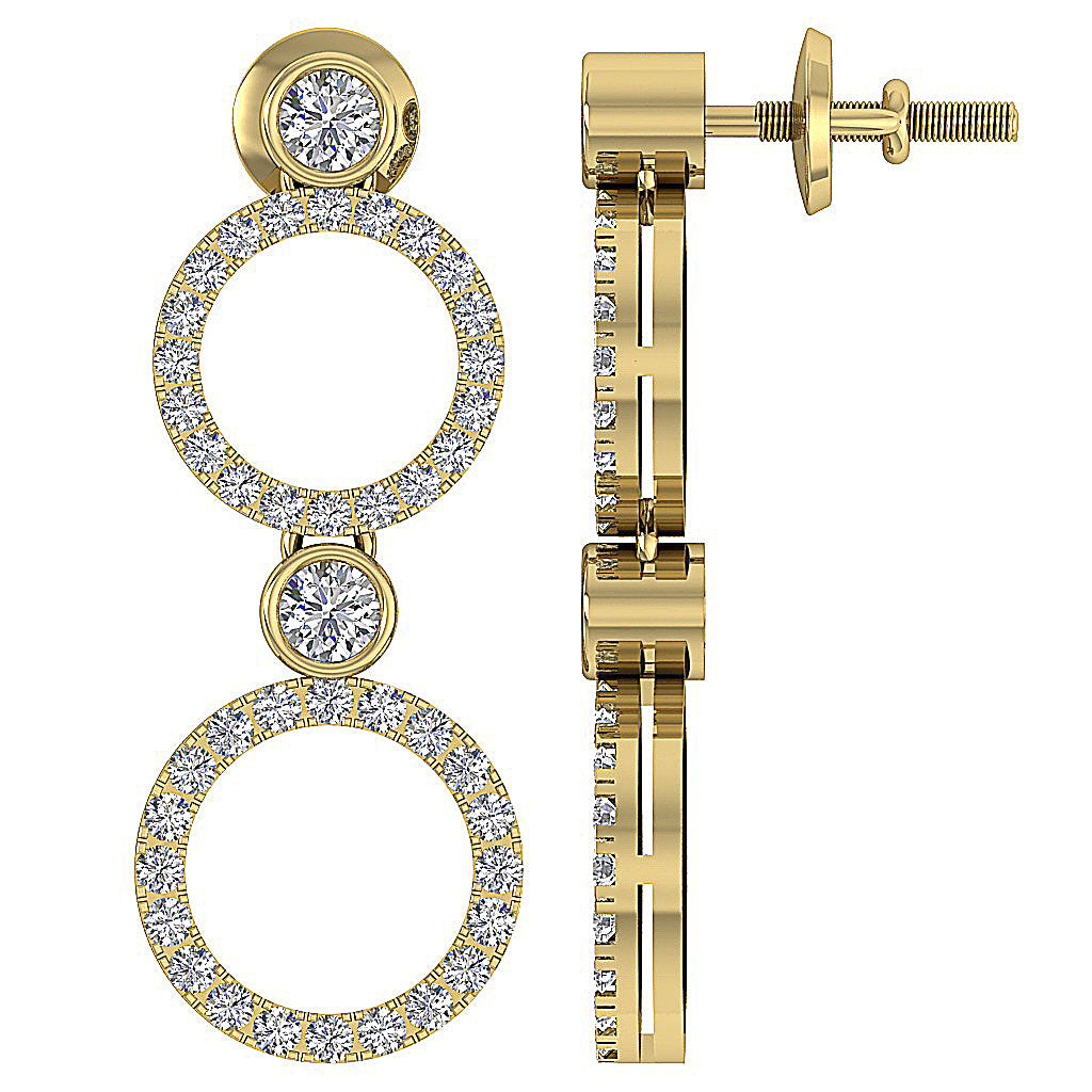14kYellowGoldRoundCutDiamondEarring