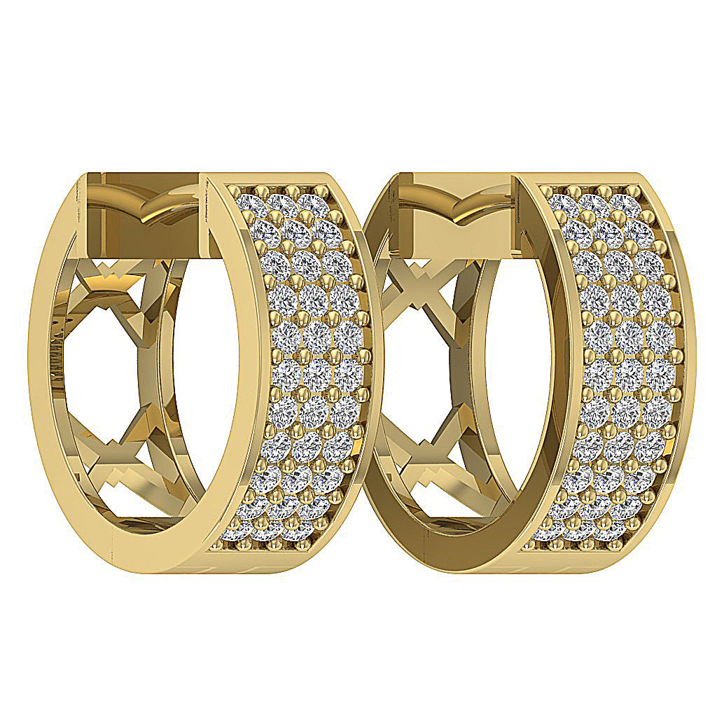 14kYellowGoldGenuineCutDiamondEarring