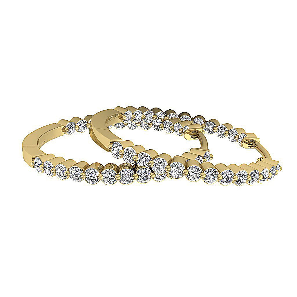 14kYellowGoldGenuineCutDiamondEarring