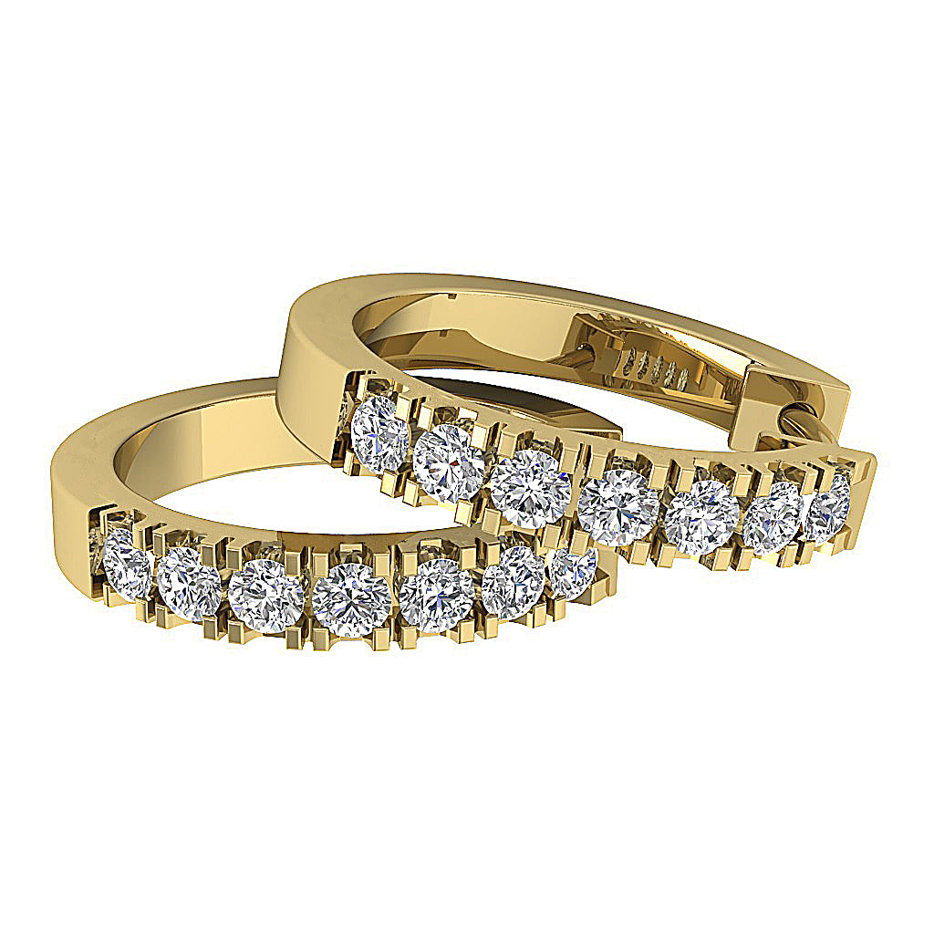 14kYellowGoldGenuineCutDiamondEarring