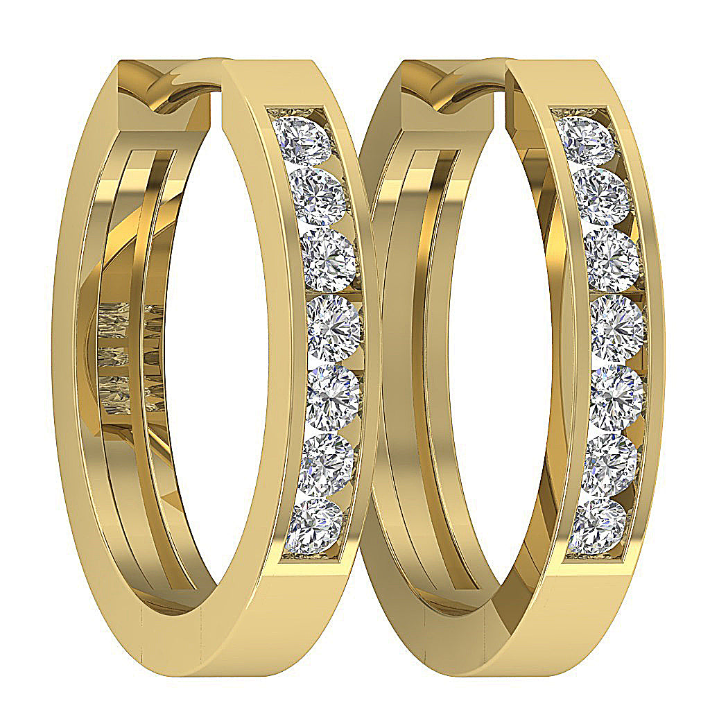 14kYellowGoldGenuineCutDiamondEarring