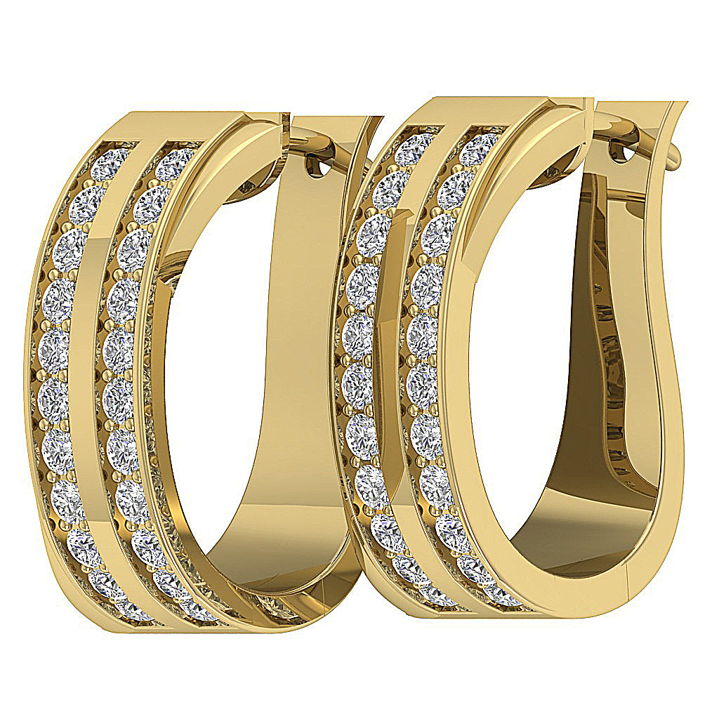 14kYellowGoldGenuineCutDiamondEarring
