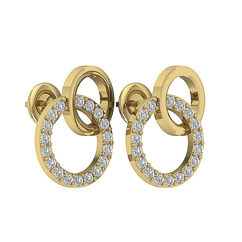 14kYellowGoldNaturalDiamondEarringProngSet