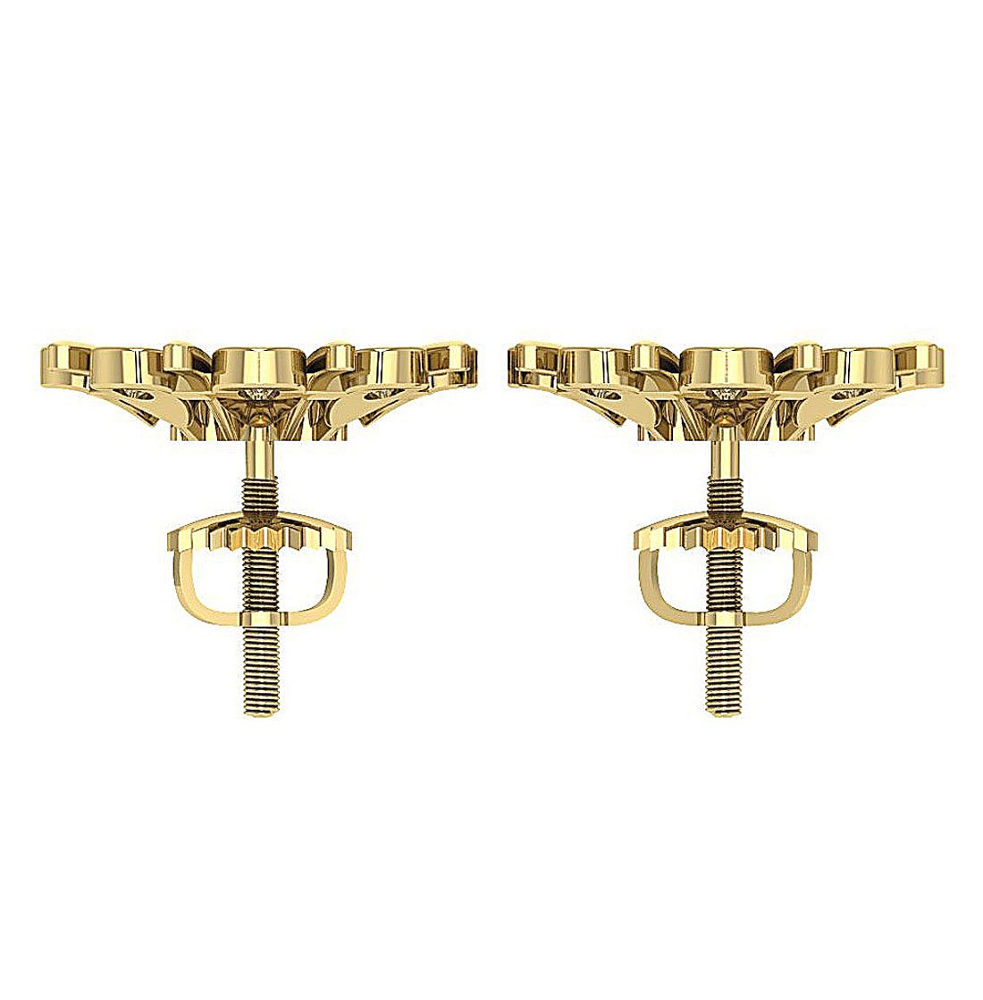 Genuine Diamond Solitaire Studs Wedding Earring SI1/I1 G 0.60 Ct 18k/14k White Gold Prong Set