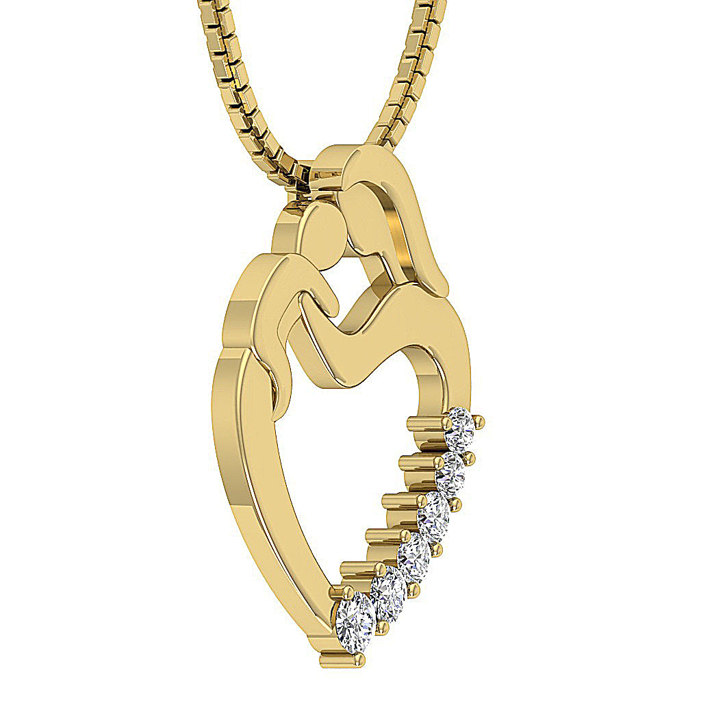 14kYellowGoldGenuineDiamondPendant