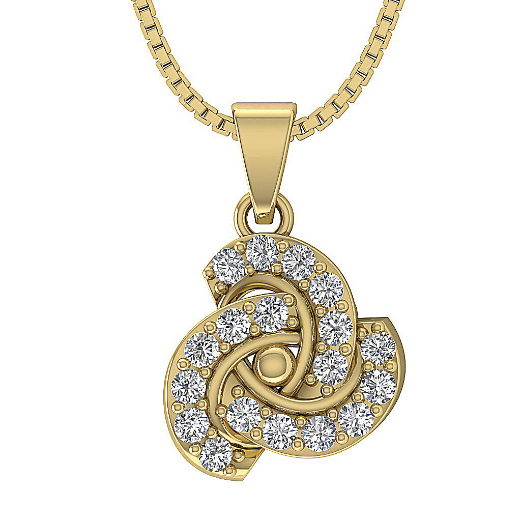 14kYellowGoldGenuineDiamondPendant