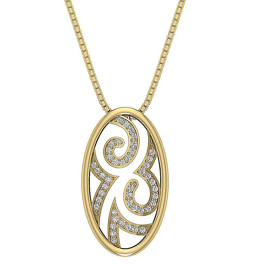 SI1/I1 G 0.30 Carat Unique Fashion Pendants Genuine Diamond 14k/18k Solid Gold