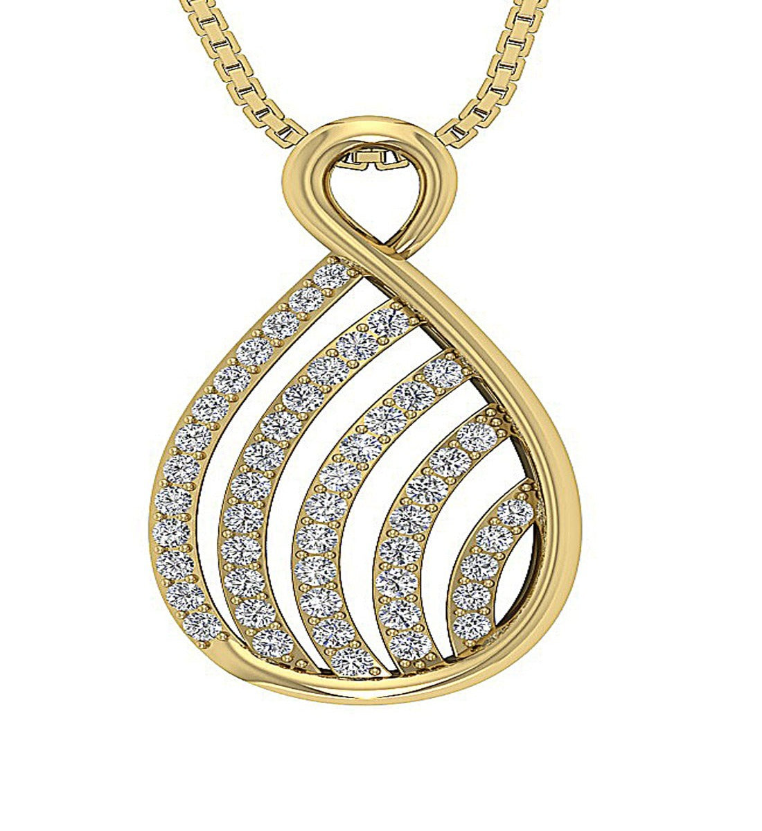 VVS1/VS1/SI1/I1 0.55 Carat Designer Fashion Pendants 14k/18k Gold Genuine Diamond