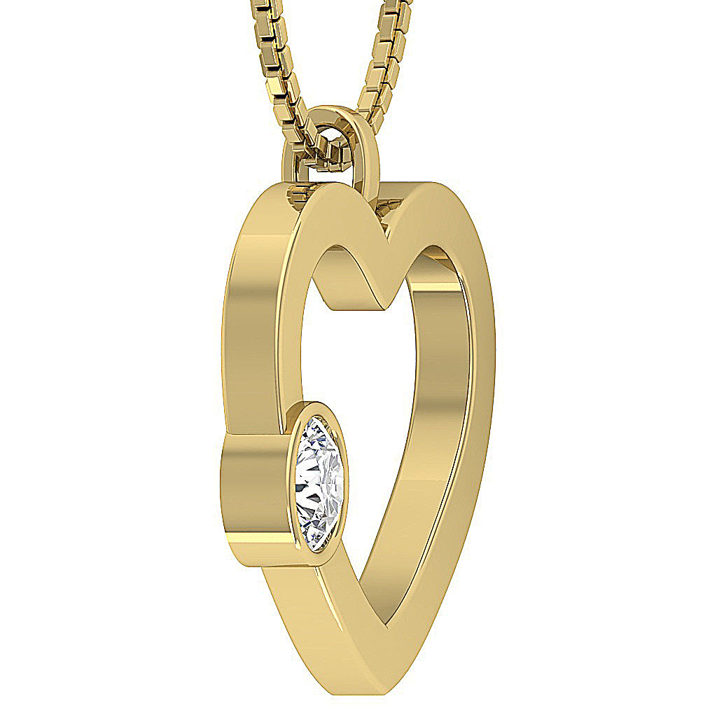 14kYellowGoldGenuineDiamondPendant