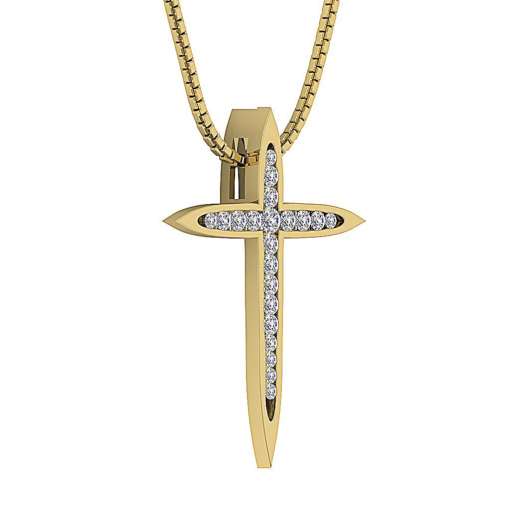 14kYellowGoldNaturalCutDiamondPendant