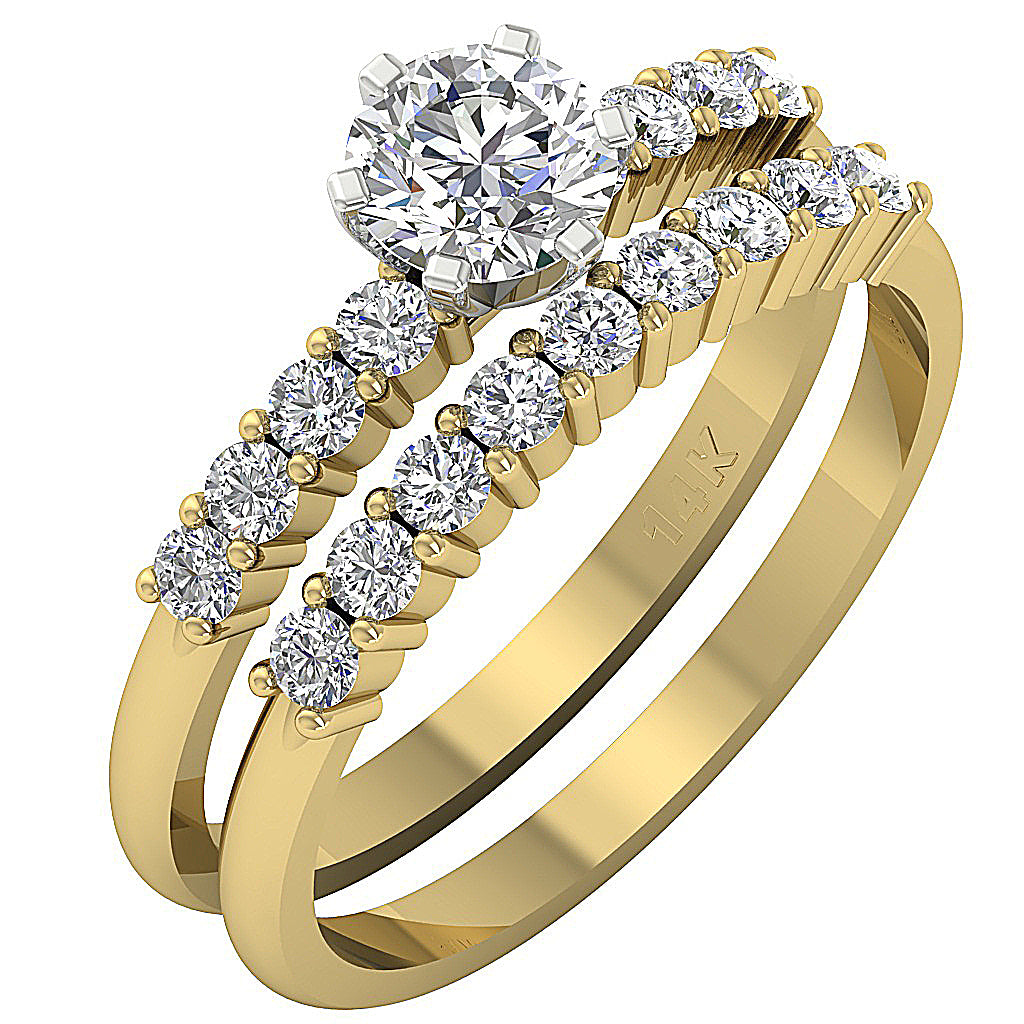 14kYellowGoldGenuineDiamondRing