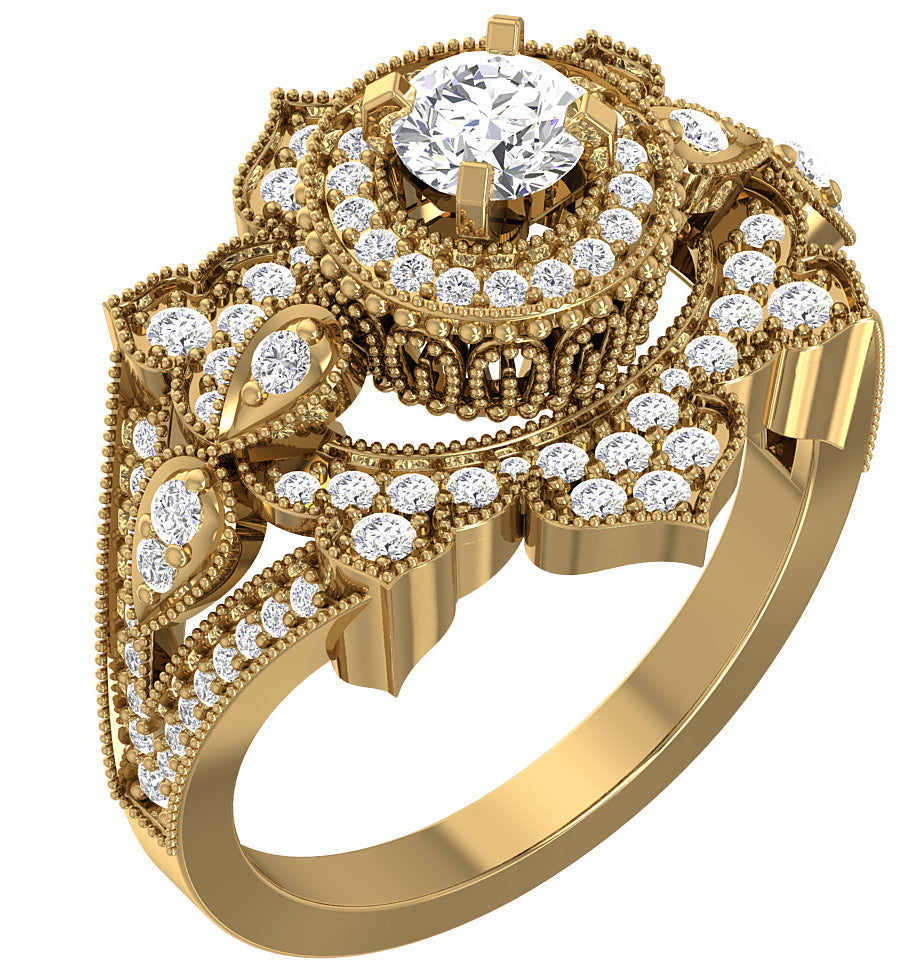 Best Wedding Band Solitaire Engagement Ring SI1 G 1.20 Carat Natural Diamond 14K Gold