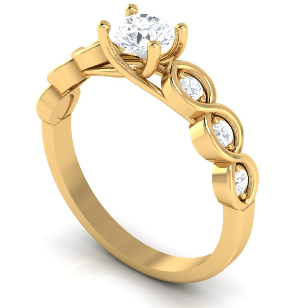 I1 G 1.00 Carat Genuine Diamond 14k Solid Gold Antique Engagement Ring