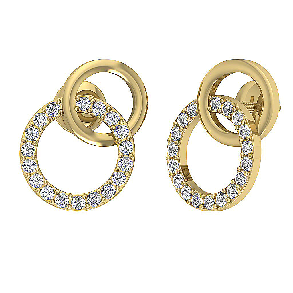 14kYellowGoldNaturalCutDiamondEarring