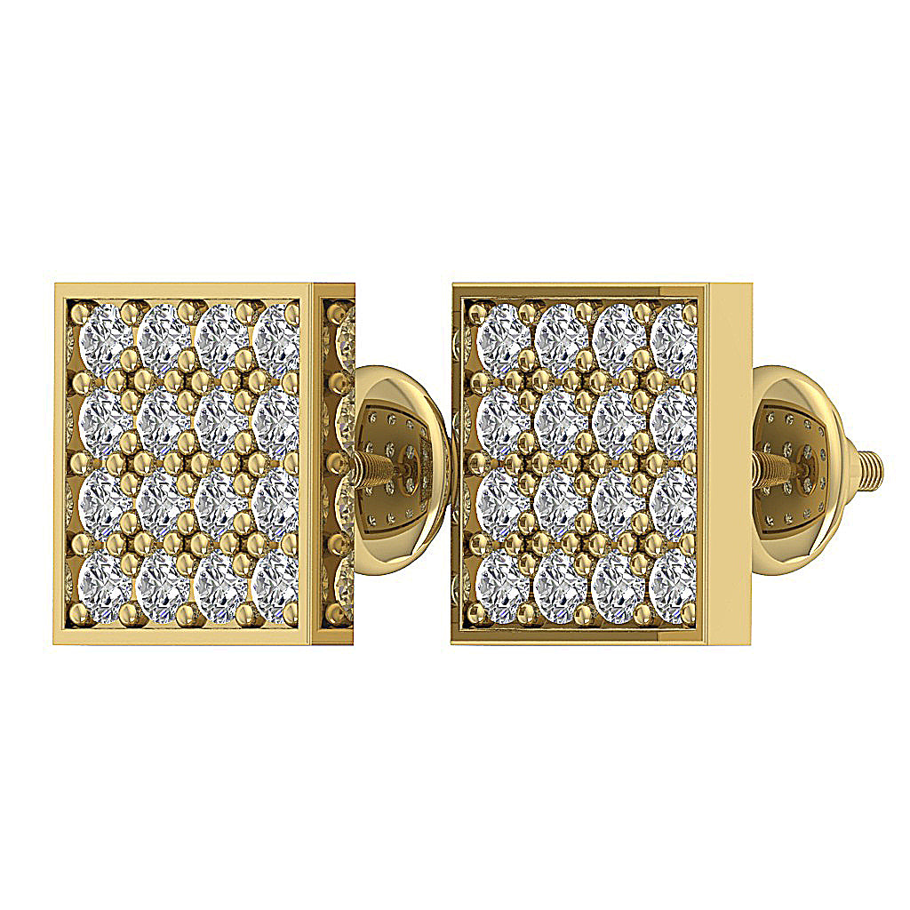 14kYellowGoldGenuineCutDiamondEarring