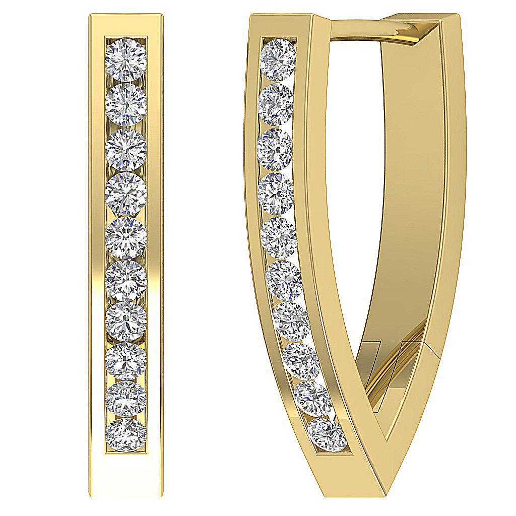 14kYellowGoldGenuineCutDiamondEarring