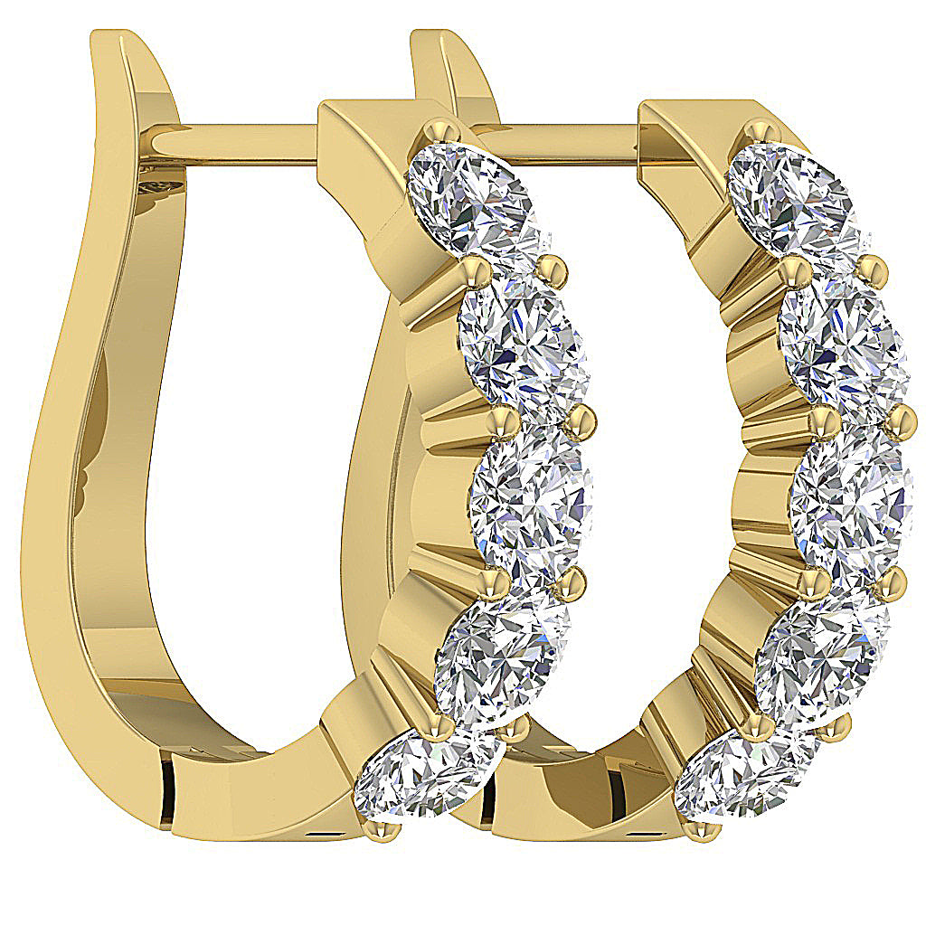 14kYellowGoldGenuineCutDiamondEarring