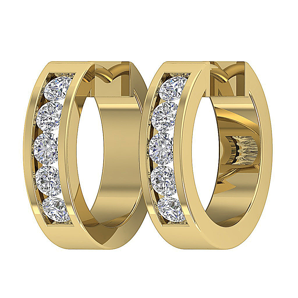 14kYellowGoldNaturalCutDiamondEarring