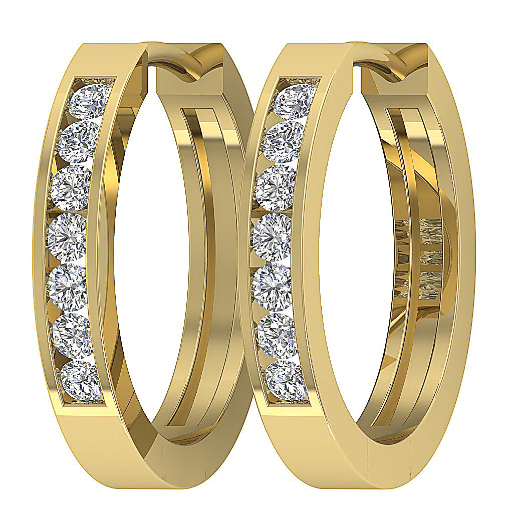 14kYellowGoldNaturalCutDiamondEarring