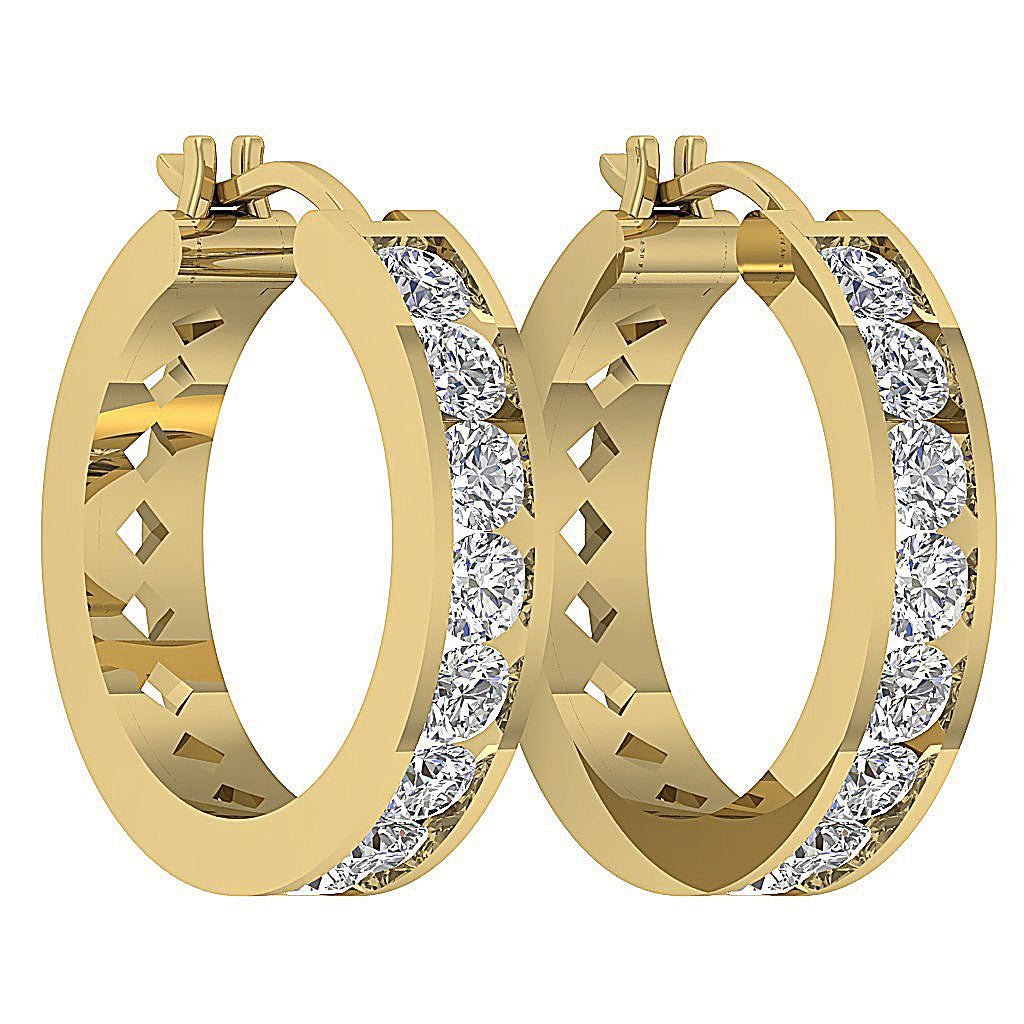14kYellowGoldNaturalCutDiamondEarring