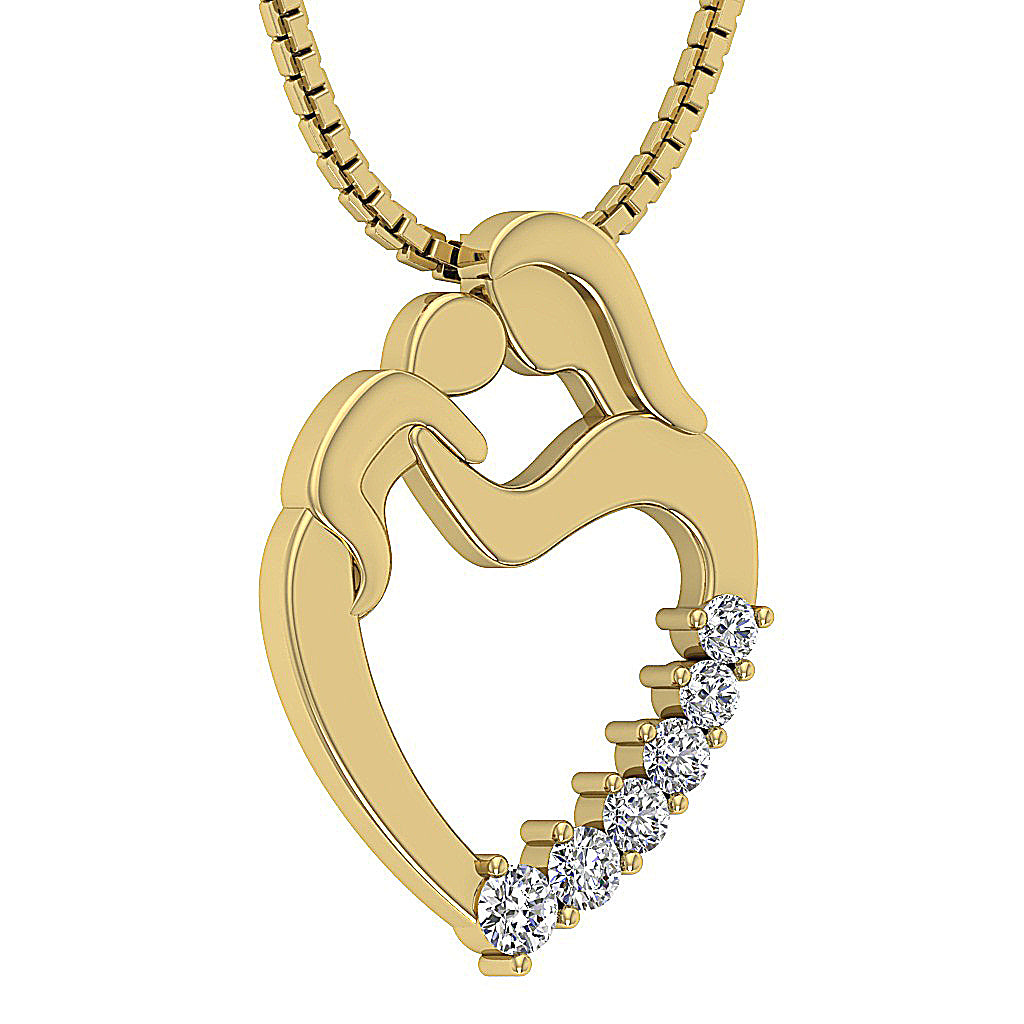 14kYellowGoldNaturalCutDiamondPendant
