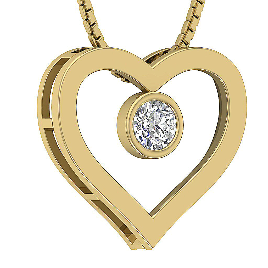 14kYellowGoldNaturalCutDiamondPendant