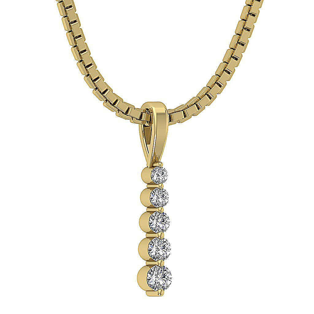14kYellowGoldNaturalCutDiamondPendant