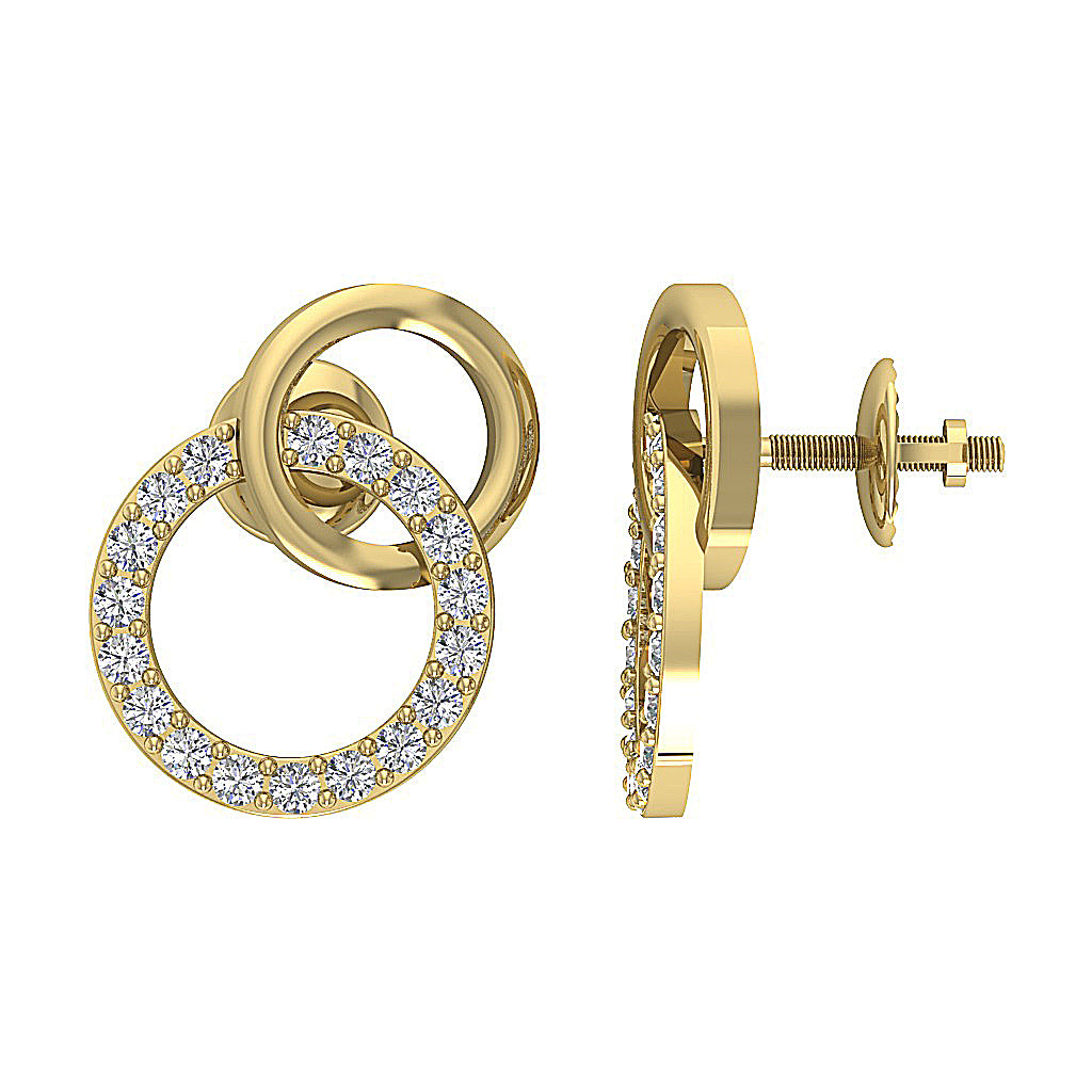 14kYellowGoldNaturalDiamondEarring